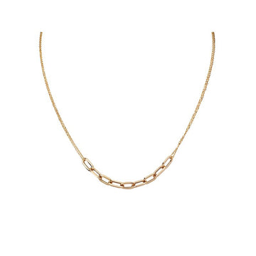 Luxora Italian 14kt Gold Multi Strand Link Necklace - Elegant 18-inch Chain