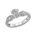 Glemera Bandora 18K White Gold Diamond Engagement Semi-Mount Ring