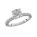 Bandora 14K White Gold French Pave Diamond Engagement Semi-Mount Ring