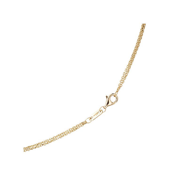 Luxora Italian 14kt Gold Multi Strand Link Necklace - Elegant 18-inch Chain