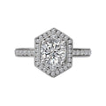 Orbelle Halo Semi-Mount Diamond Ring with Lab Grown Diamond in 14K White Gold