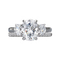 Orbelle Custom 3-Stone Oval Lab Grown Diamond Semi-Mount Ring