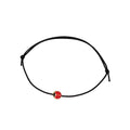 Luxora Italian 14kt Yellow Gold Red Ladybug Bracelet | Adjustable Cord Bracelet