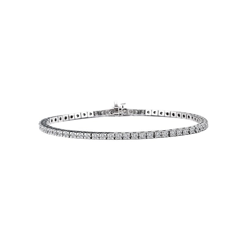 Luxora 14K White Gold Diamond Tennis Bracelet - 2 Carat Total Weight
