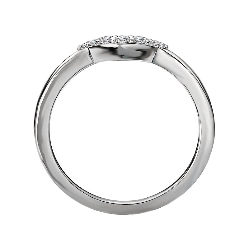 Glemera Diamond Nesting Ring - 14K White Gold Round Diamond Wedding Band