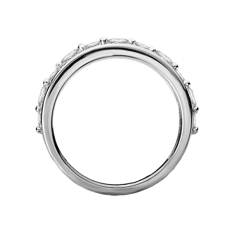 Luxora 14K White Gold Fashion Diamond Ring | Round Cut Ladies Ring