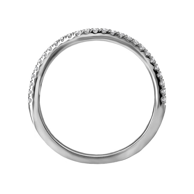 Orbelle Curved Diamond Wedding Band in 14K White Gold