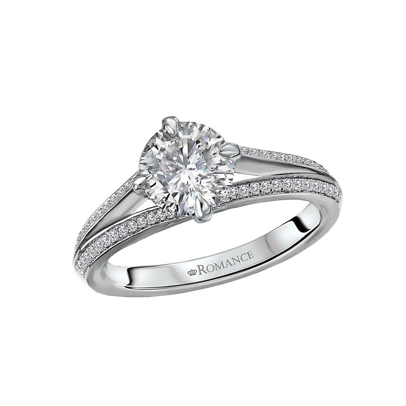 Orbelle 14K White Gold Diamond Engagement Ring Semi-Mount Bandora Style