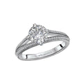 Orbelle 14K White Gold Diamond Engagement Ring Semi-Mount Bandora Style