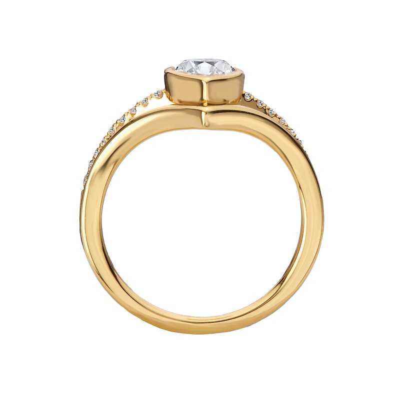 Orbelle 14K Yellow Gold Marquise Cut Diamond Engagement Ring