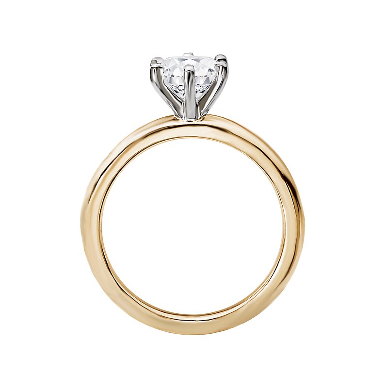 Aurenza Bandoras 14kt Yellow Gold Solitaire Semi-Mount Diamond Ring