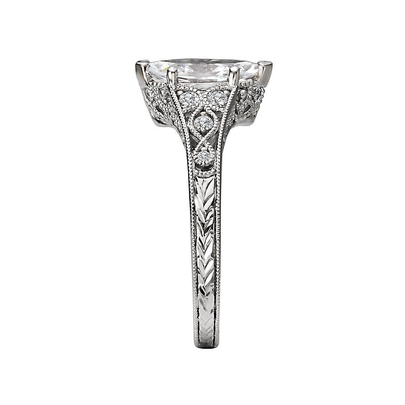 Orbelle Marquise Lab Grown Diamond Cathedral Engagement Ring