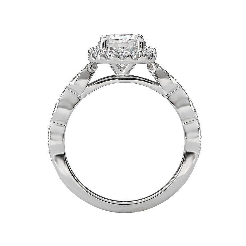 Orbelle Halo Semi Mount Ring in 14K White Gold with Lab Grown Diamond