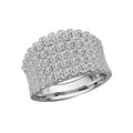 Luxora Classic 14K White Gold Diamond Ring - 2 Carat Total Weight