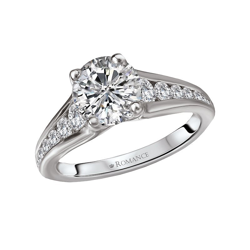Orbelle Bandora Semi-Mount Diamond Ring | 18K White Gold