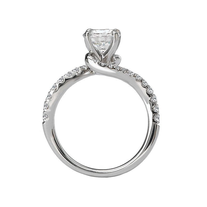Bandora 18K White Gold Diamond Semi-Mount Engagement Ring