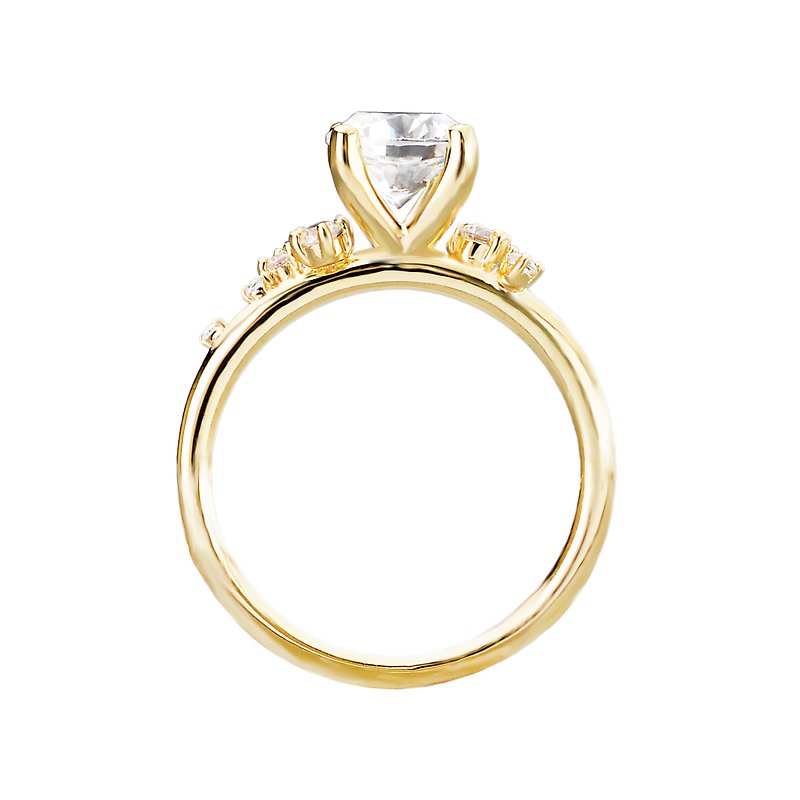 Orbelle 14K Yellow Gold Oval Diamond Semi-Mount Engagement Ring