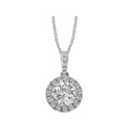 Luxora 14K White Gold Semi-Mount Diamond Pendant - Circle Style