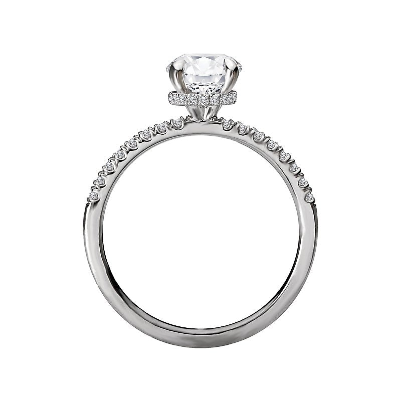 Bandora 14K White Gold Semi-Mount Engagement Ring with Lab Grown Diamond