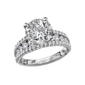 Orbelle 14K White Gold Split Row Diamond Engagement Ring Semi-Mount