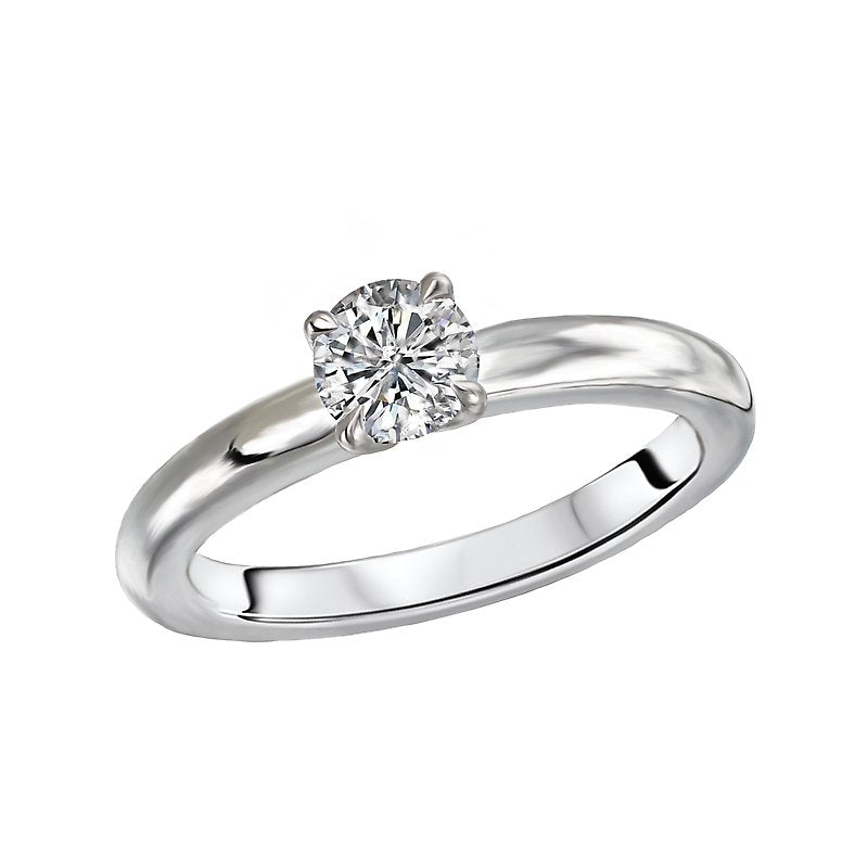 Kim Classics 14K White Gold Solitaire Diamond Engagement Ring (D 1/2 carat total weight)