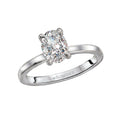 Orbelle 14K White Gold Oval Solitaire Diamond Semi-Mount Engagement Ring