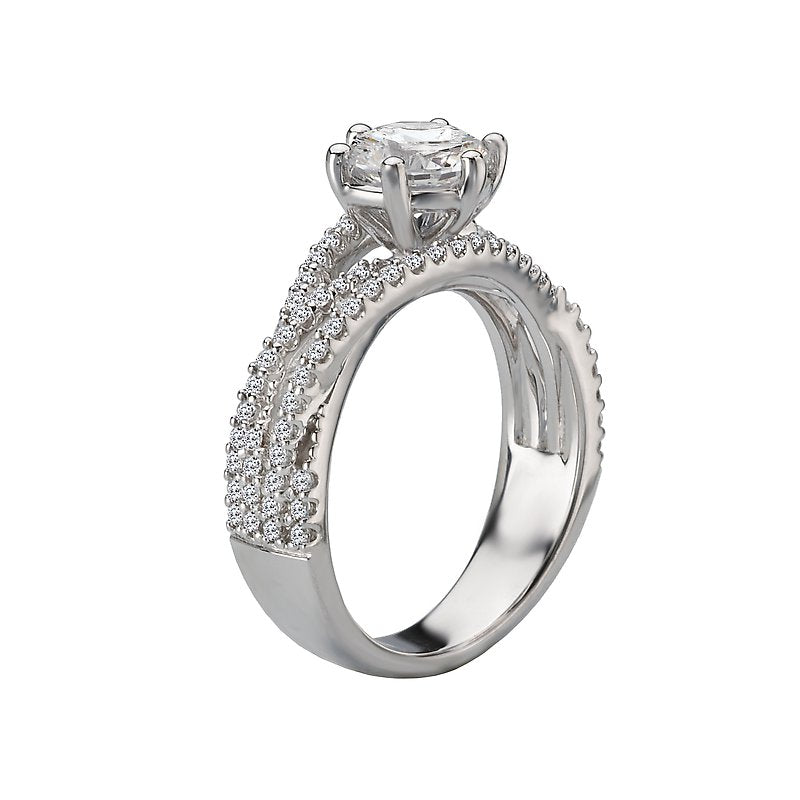 Orbelle Lab Grown Diamond Split Shank Semi-Mount Diamond Ring