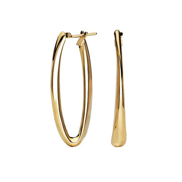 Luxora 14K Yellow Gold Italian Hollow Hoop Earrings