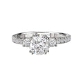 Orbelle 3-Stone Lab Grown Diamond Semi-Mount Ring in 14K White Gold
