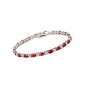 Luxora Diamond and Ruby Tennis Bracelet - 14kt White Gold