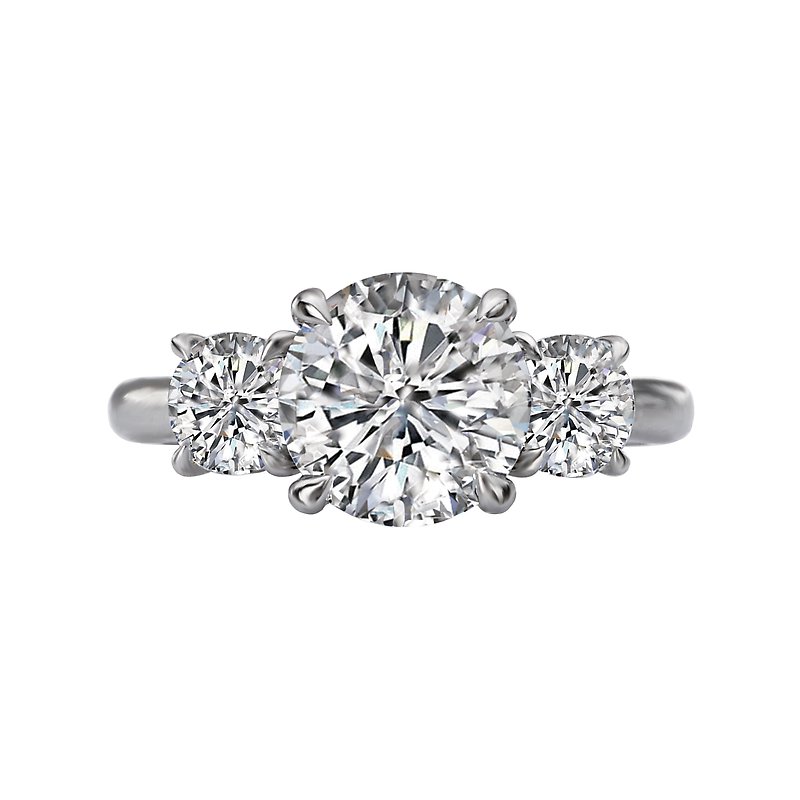 Orbelle Custom 3-Stone Lab Grown Diamond Semi-Mount Ring
