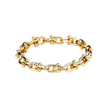Luxora 14K Yellow Gold U Link Bracelet - Italian Fashion Jewelry