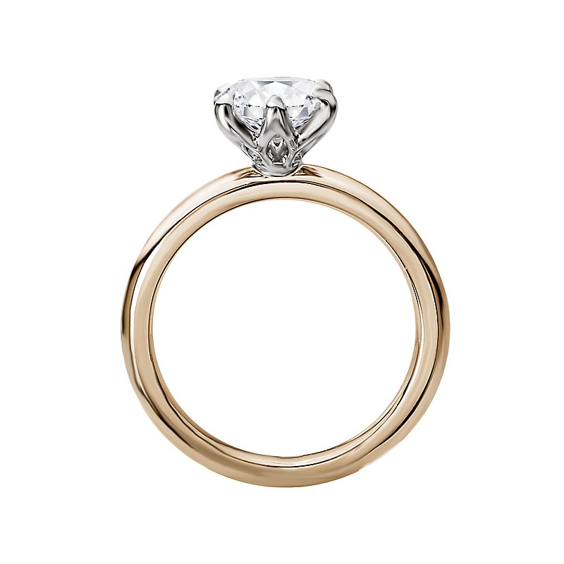 Aurenza Bandoras 14K Yellow Gold Solitaire Diamond Engagement Ring Semi-Mount