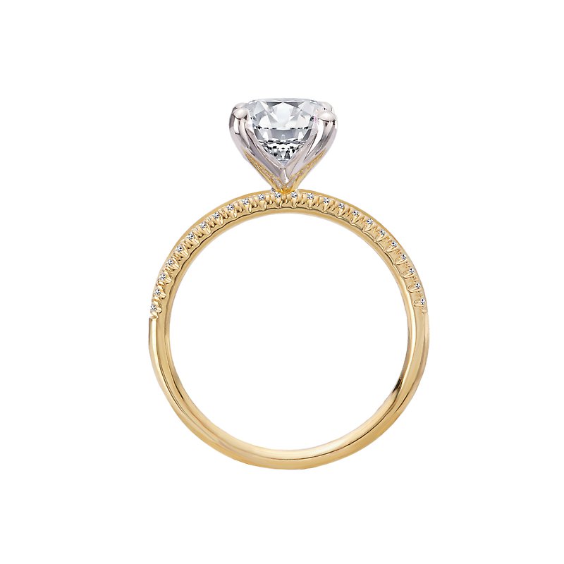 Orbelle 14K Yellow Gold Split Shank Oval Diamond Engagement Ring