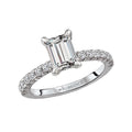 Orbelle Bandora 18K White Gold French Pave Diamond Semi-Mount Ring