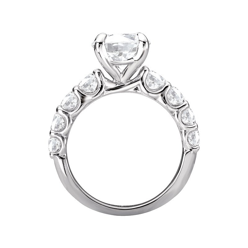 Orbelle 14K White Gold Diamond Engagement Ring Semi-Mount, 1CTW Round Cut, Fits 8.2mm Center Stone
