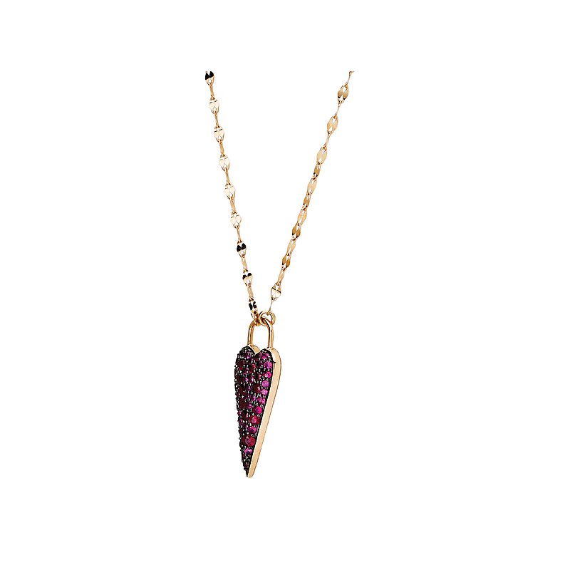 Luxora 14kt Gold Ruby Heart Necklace - Fashionable Women's Jewelry