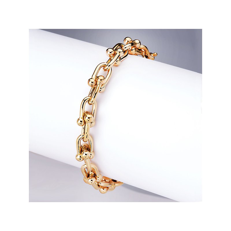 Luxora 14K Yellow Gold U Link Bracelet - Italian Fashion Jewelry