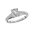 Orbelle Diamond Semi-Mount Engagement Ring | Bandora 14K White Gold Oval Cut