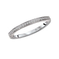 Glemera 14K White Gold Matching Wedding Band with 21 Round Faceted Diamonds