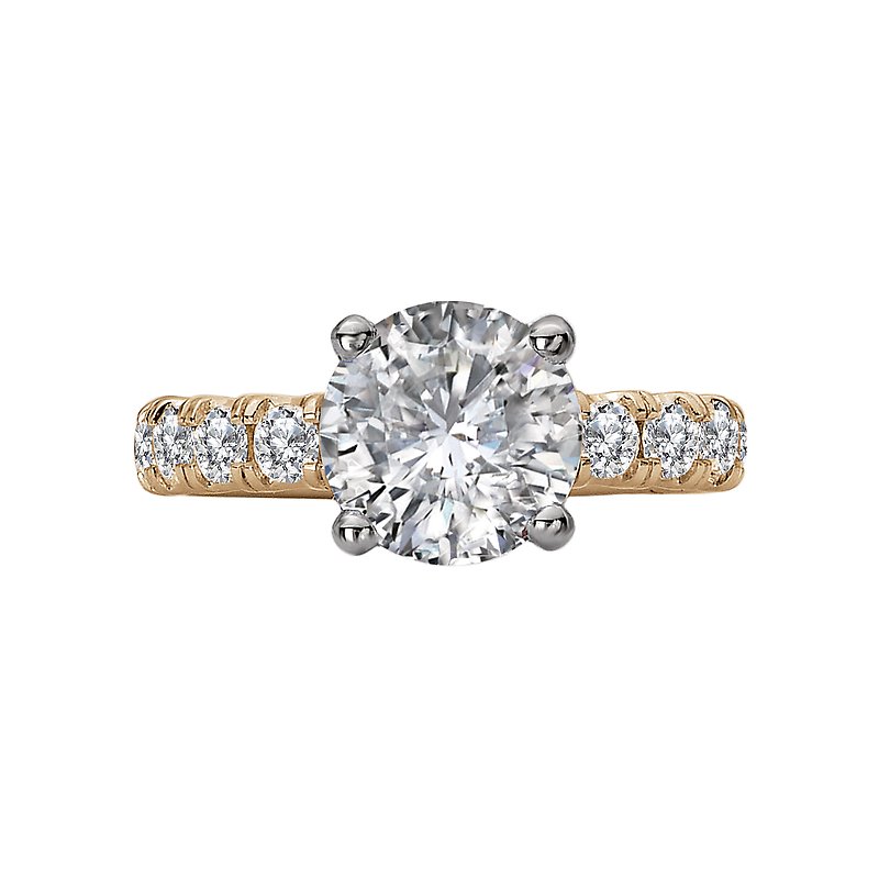 Bandora 14K Yellow Gold Semi-Mount Lab Grown Diamond Engagement Ring