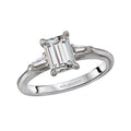 Orbelle White Gold 3-Stone Diamond Semi-Mount Engagement Ring