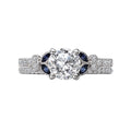 Orbelle Lab Grown Diamond Sapphire and Diamond Semi-Mount Ring