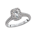 Orbelle Halo Semi-Mount Diamond Ring in 18K White Gold