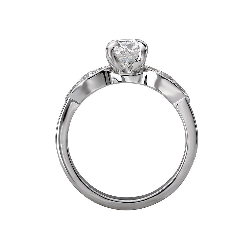 Glemera Bandora 18K White Gold Diamond Engagement Semi-Mount Ring