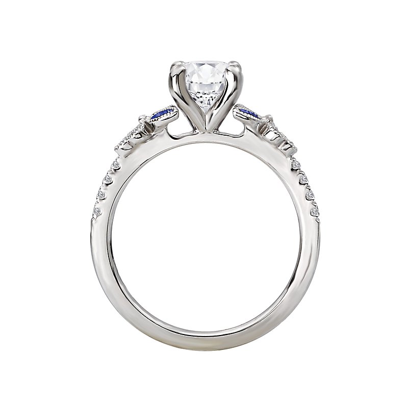 Orbelle Lab Grown Diamond Sapphire and Diamond Semi-Mount Ring