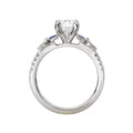 Orbelle Lab Grown Diamond Sapphire and Diamond Semi-Mount Ring