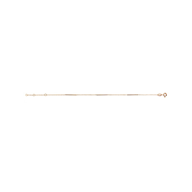Luxora Italian 14kt Gold Bar Chain Bracelet | Adjustable Length
