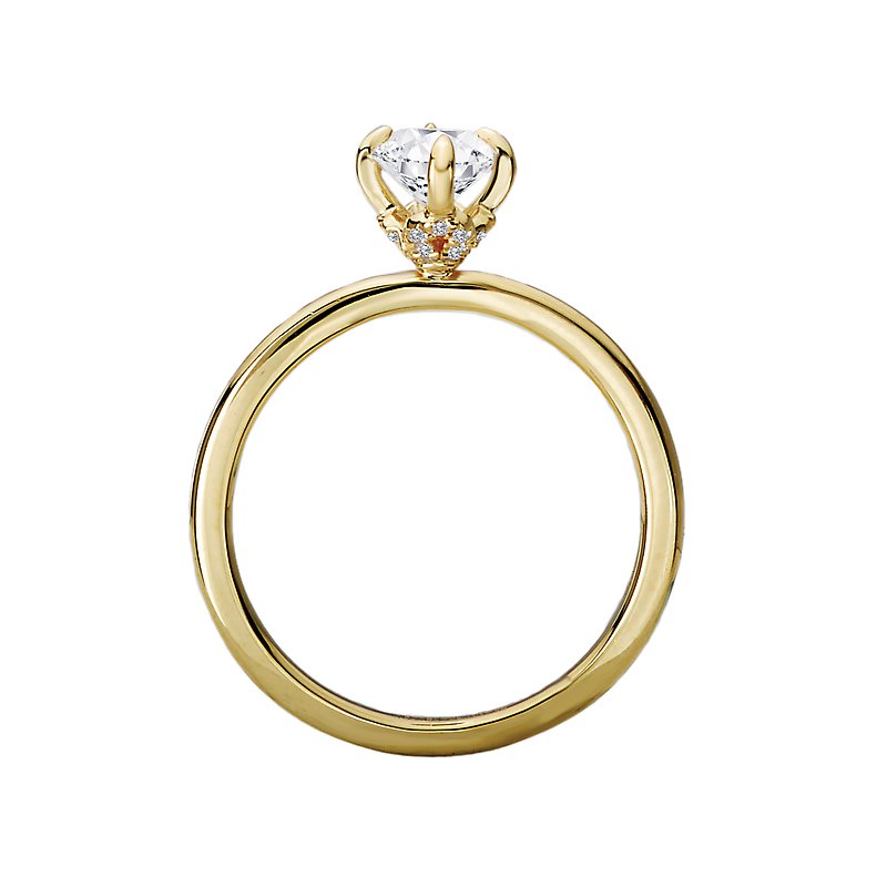 Orbelle 14K Yellow Gold Diamond Halo Engagement Ring