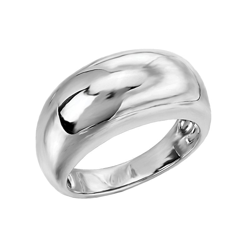 Luxora 14K White Gold Dome Fashion Ring for Women